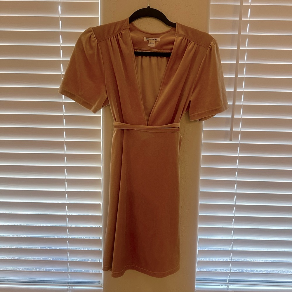 Gold velvet billabong wrap dress size M